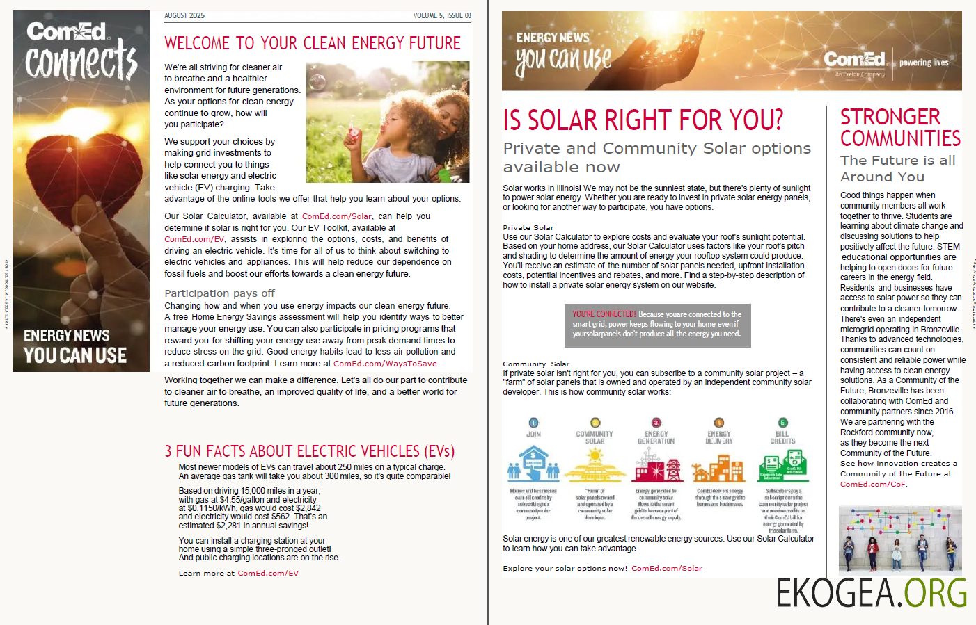 USA ComEd utility bill template in Word and PDF formats, 4 pages, 3 4 pages